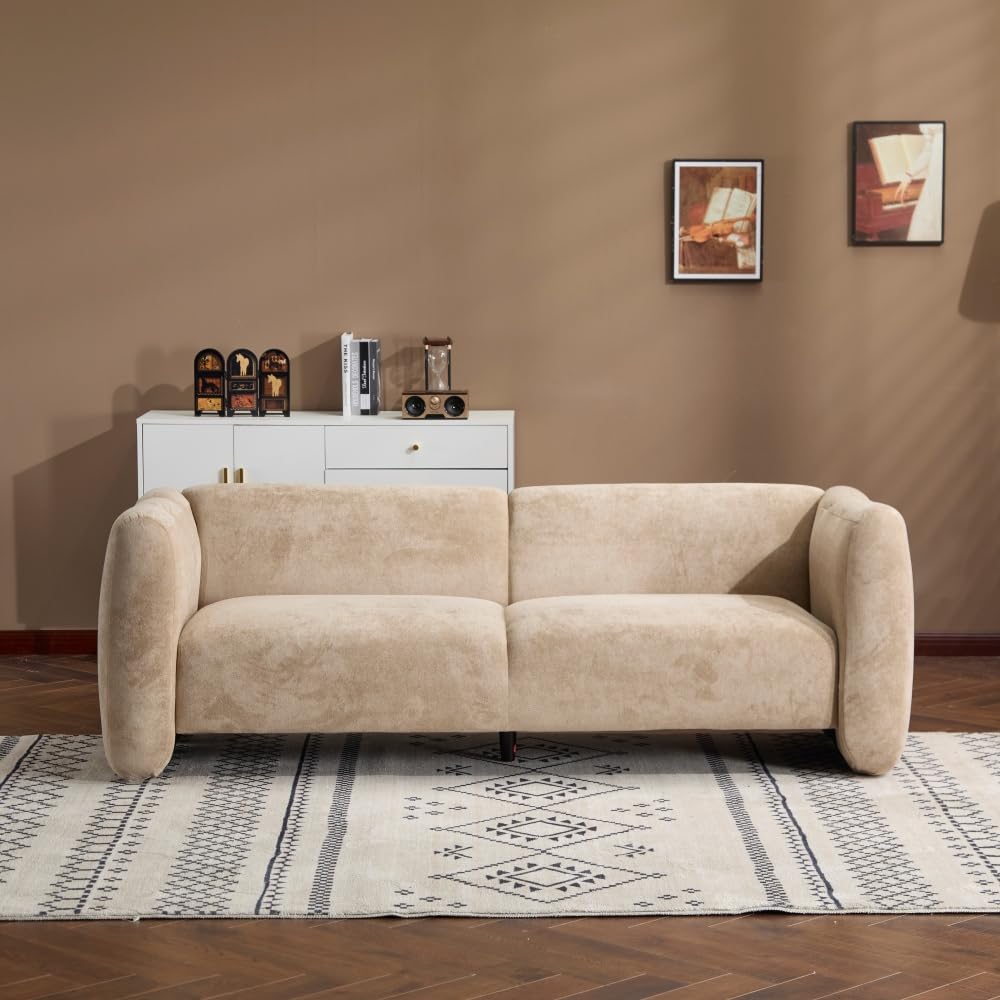ZOEDO Tonson 83" 3-Seater Velvet Sofa,Wave Design, Living Rooms,Bedrooms,Apartment Office,Nomad