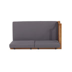 Tidyard 4-Piece Sofa Set, Dark Gray – Mid-Century Modern Design with Acacia Wood Frame & Slat Paneling, Water-Resistant Cushions, Sectional Chat Set for Indoor/Outdoor Use, 82.7? W x 82.7? D