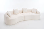 110'' ，Couches Sleeper， Sofa,Compression Modular Sectional,4 Seat，Fabric，with backrest ， armrests，High-Density, Living Room Bedroom Apartment Lounge,
