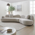 WILLIAMSPACE 66" Modern Velvet Curved Sofa Couch for Living Room, Nomad