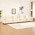 Wider Armrest 3 Seats Modern Sectional Couch Chenille Beige Cloud Comfort Living Room Bedroom Apartment Comfortable Home Decor