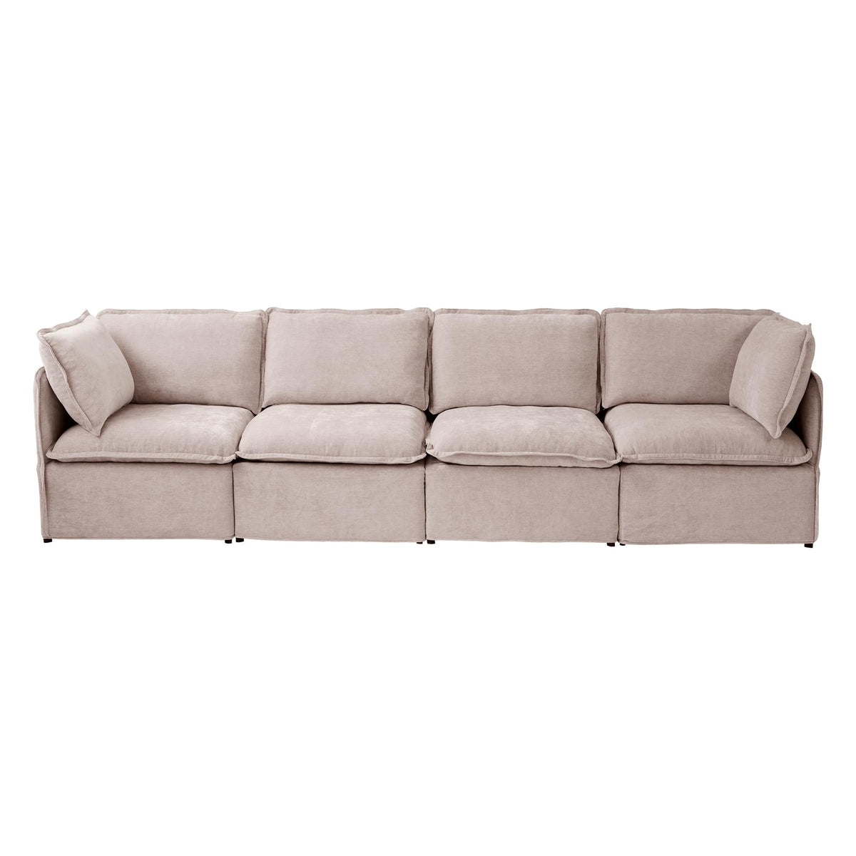 WJShome 5-Seater Cloud Modular Sofa Sectional Living Room Couch, Khaki