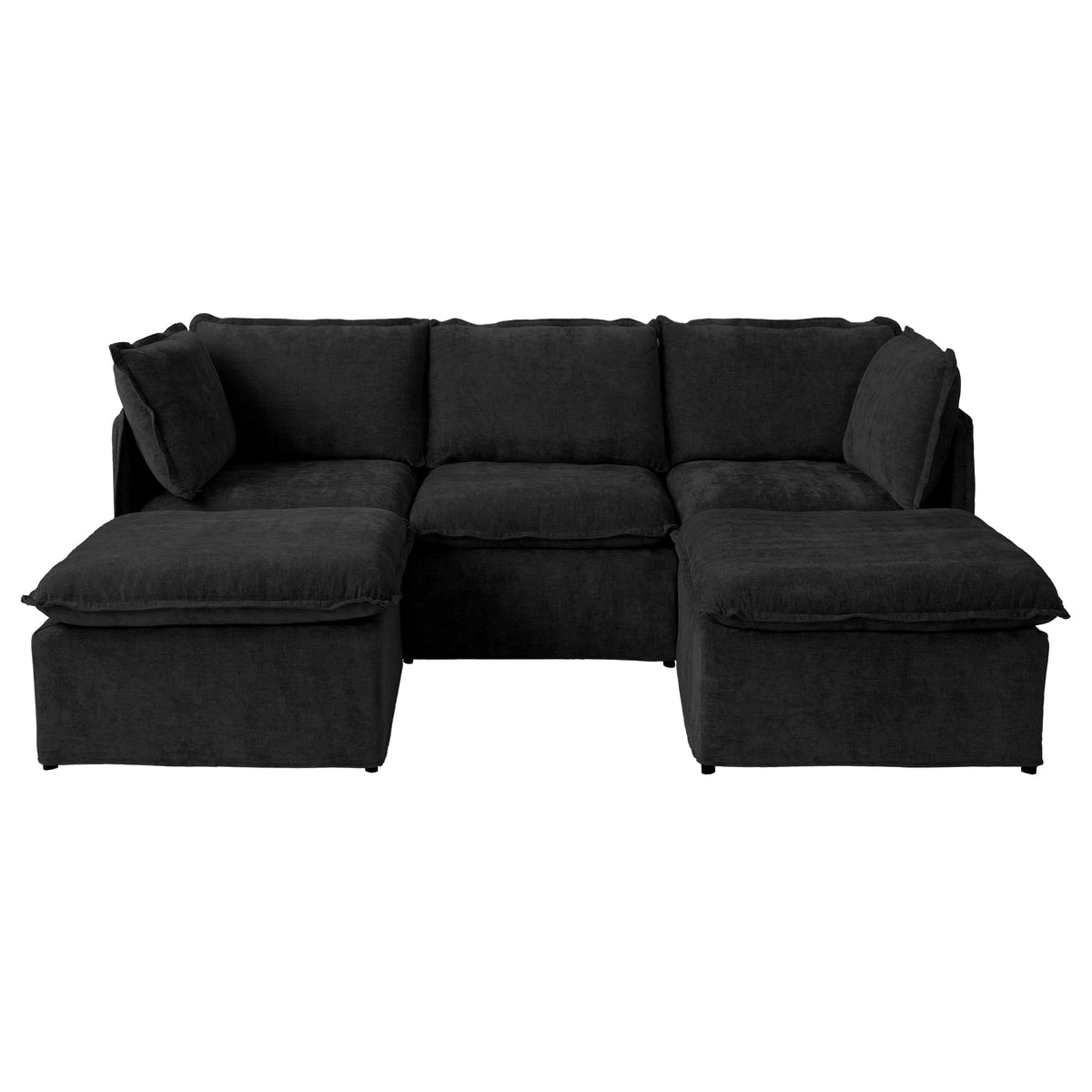 WJShome 5-Seater Cloud Modular Sofa Sectional Living Room Couch, Khaki
