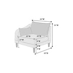 U-Shaped Couch Set: 6-Piece Modular Sectional with Armless Chairs, One Arm Chair, Ottoman - Modern Living Room Furniture