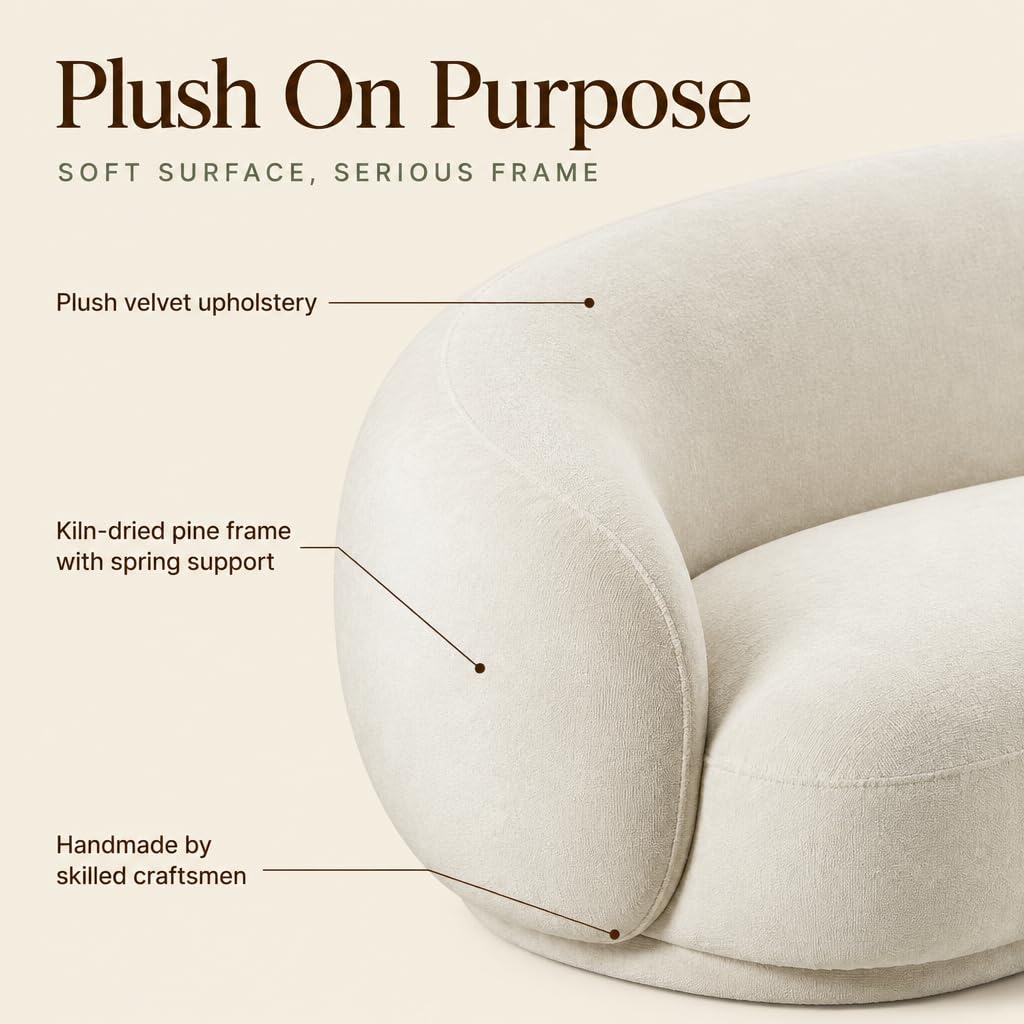 Tov Furniture Kendall 120 Inch Sofa (Cream)