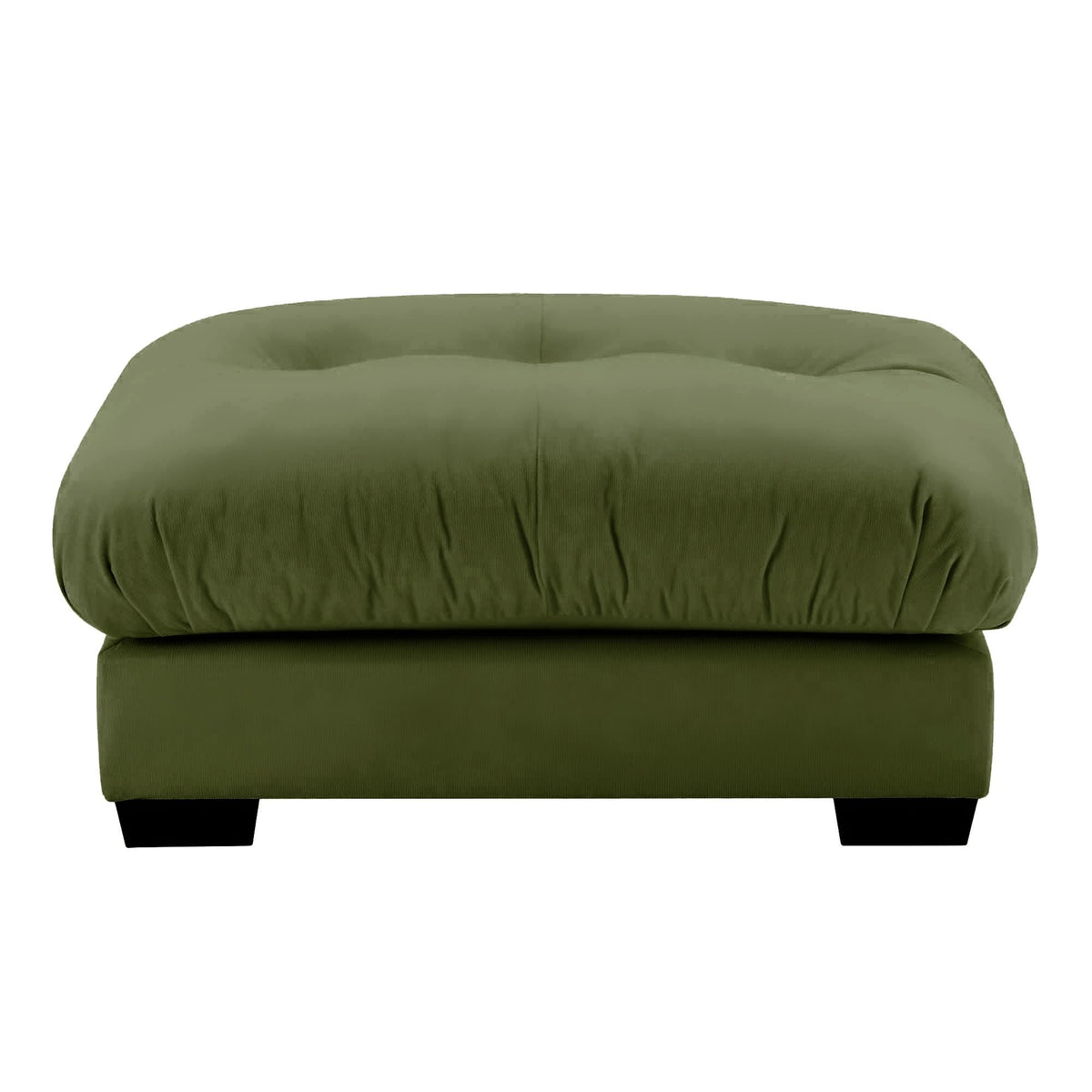 130" Modular Sectional Sofa,Velvet Upholstered Couches for Living Room,3 Seater Green Sofa Couch with Movable Ottoman,Big Comfy Loveseat Sofa with Deep Seats for Living Room,Apartment,Bedroom