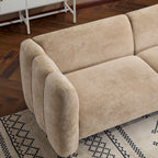 ZOEDO Tonson 83" 3-Seater Velvet Sofa,Wave Design, Living Rooms,Bedrooms,Apartment Office,Nomad