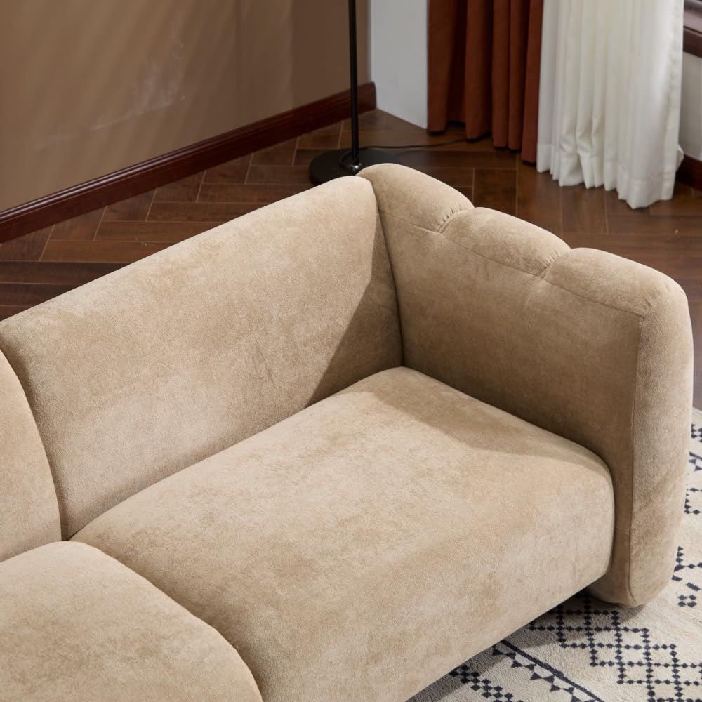 ZOEDO Tonson 83" 3-Seater Velvet Sofa,Wave Design, Living Rooms,Bedrooms,Apartment Office,Nomad