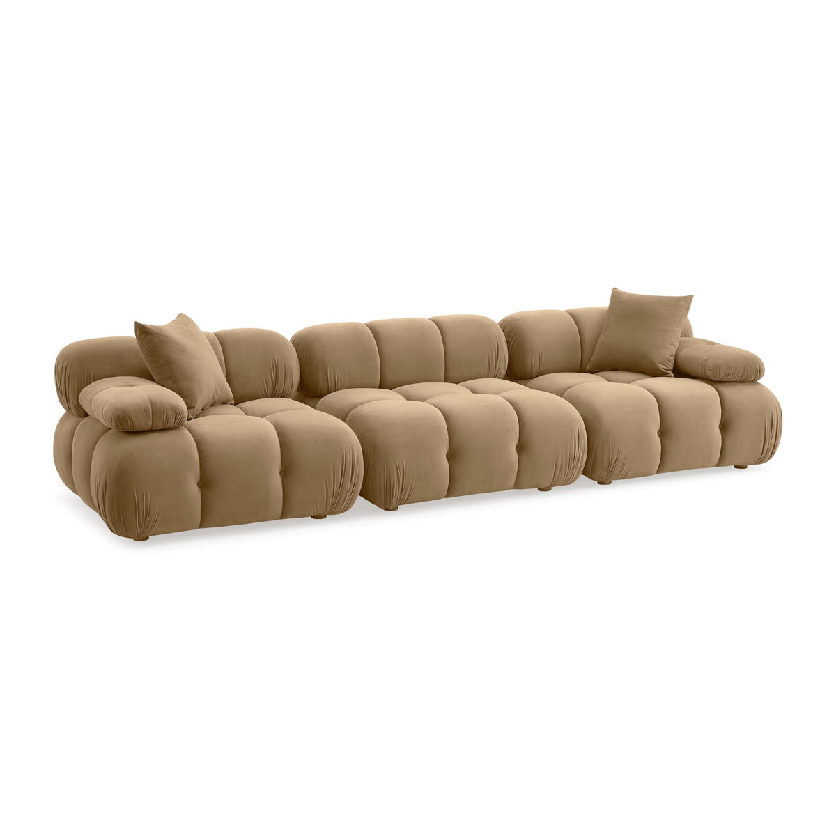 Tov Furniture Calliope Cafe Au Lait Performance Velvet Modular Sofa (Velvet, Brown)
