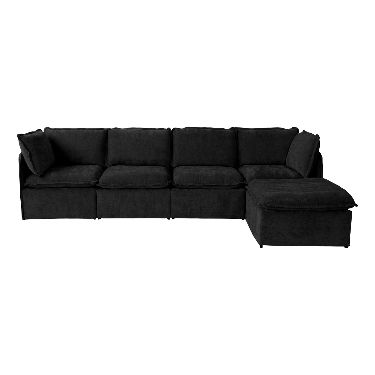 WJShome 5-Seater Cloud Modular Sofa Sectional Living Room Couch, Khaki