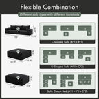 113" Modular Sectional Sofa Bed Boneless Sofa Couches for Living Room