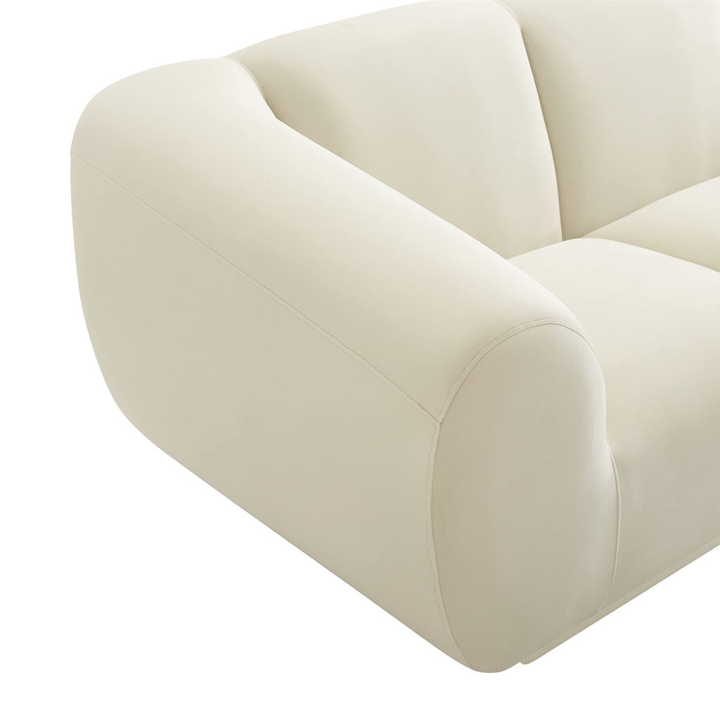 Tov Furniture Emmet 90" Cream Performance Velvet Sofa
