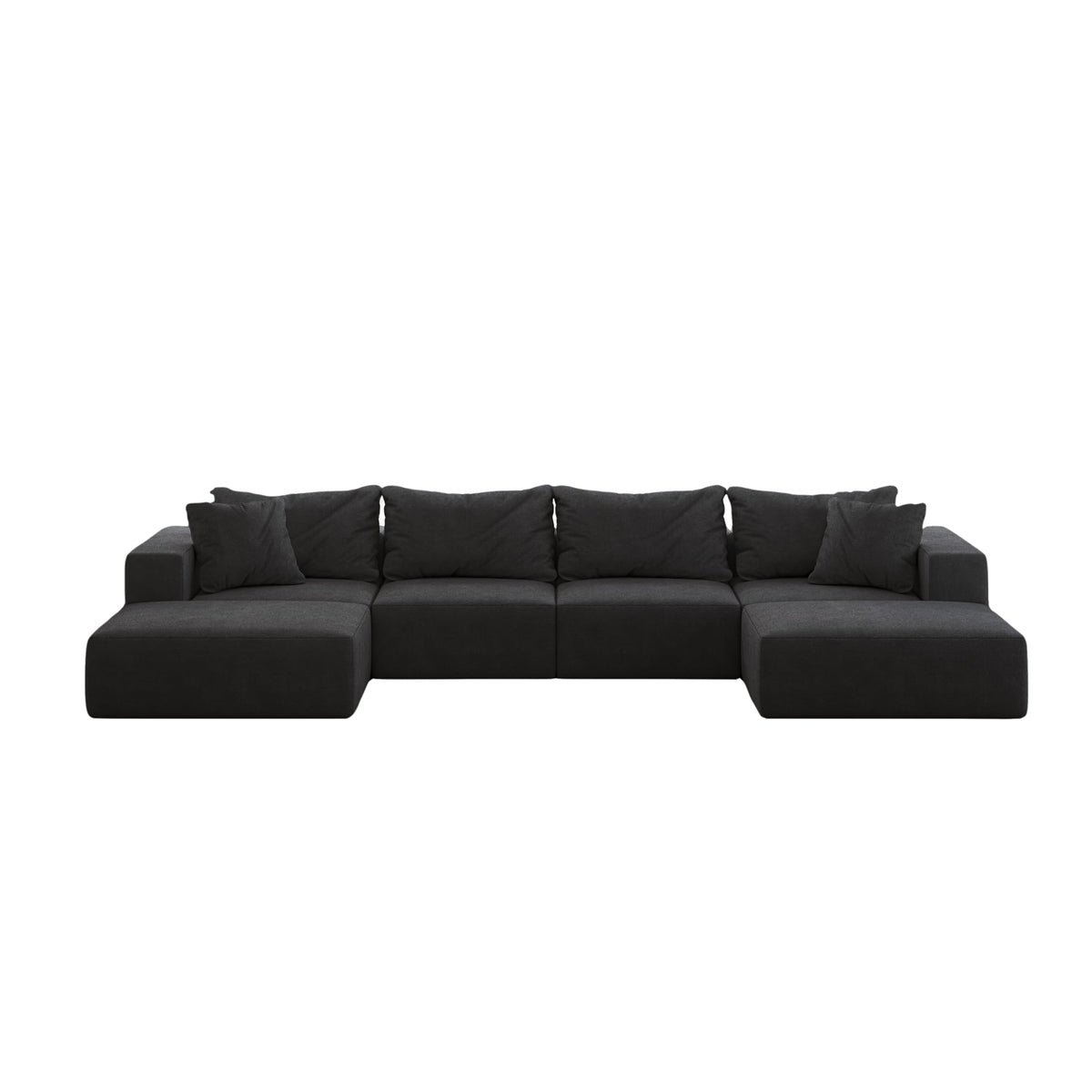Tidyard Oversized Sponge Cloud L-Shaped Sectional Sofa Set with 6 Pillows, Modern Chenille Upholstered Modular Couch for Living Room or Bedroom, No Assembly Required, Free Combination Design, 16?