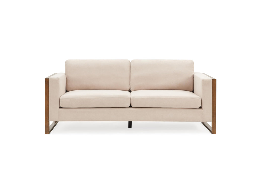 79" Modern Sofa with Solid Wood Legs,3-Seater,Living Rooms,Bedrooms,Apartm