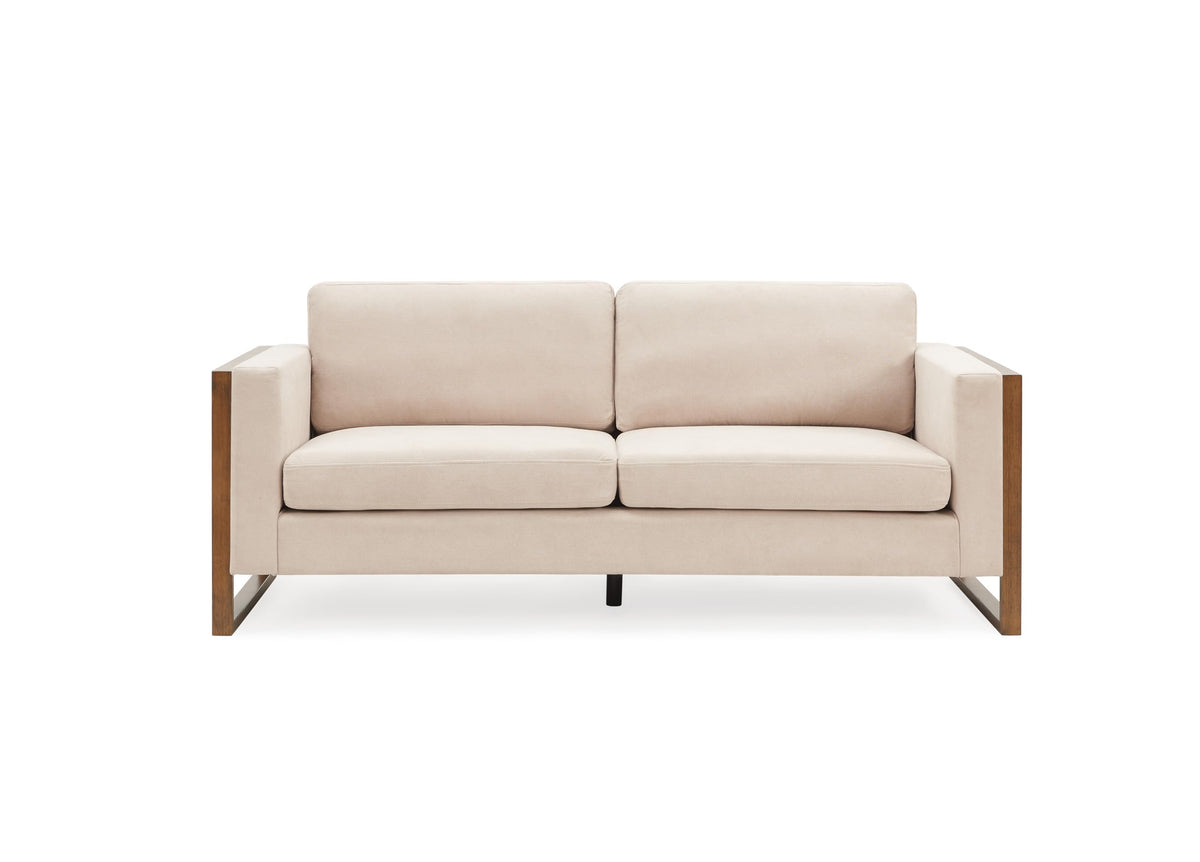 79" Modern Sofa with Solid Wood Legs,3-Seater,Living Rooms,Bedrooms,Apartm
