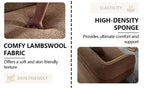 110" Modern Sofa Couch 3-Seater Deep Seat for Living Room, Camel