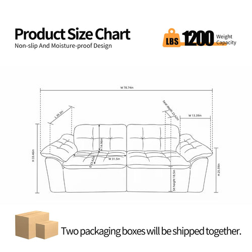 78.7" Cloud Modular Sofa - Boneless Chenille 2-Seater Couch for Living Room, Modern No Assembly Loveseat Sofa (Pink, 2 Seater)