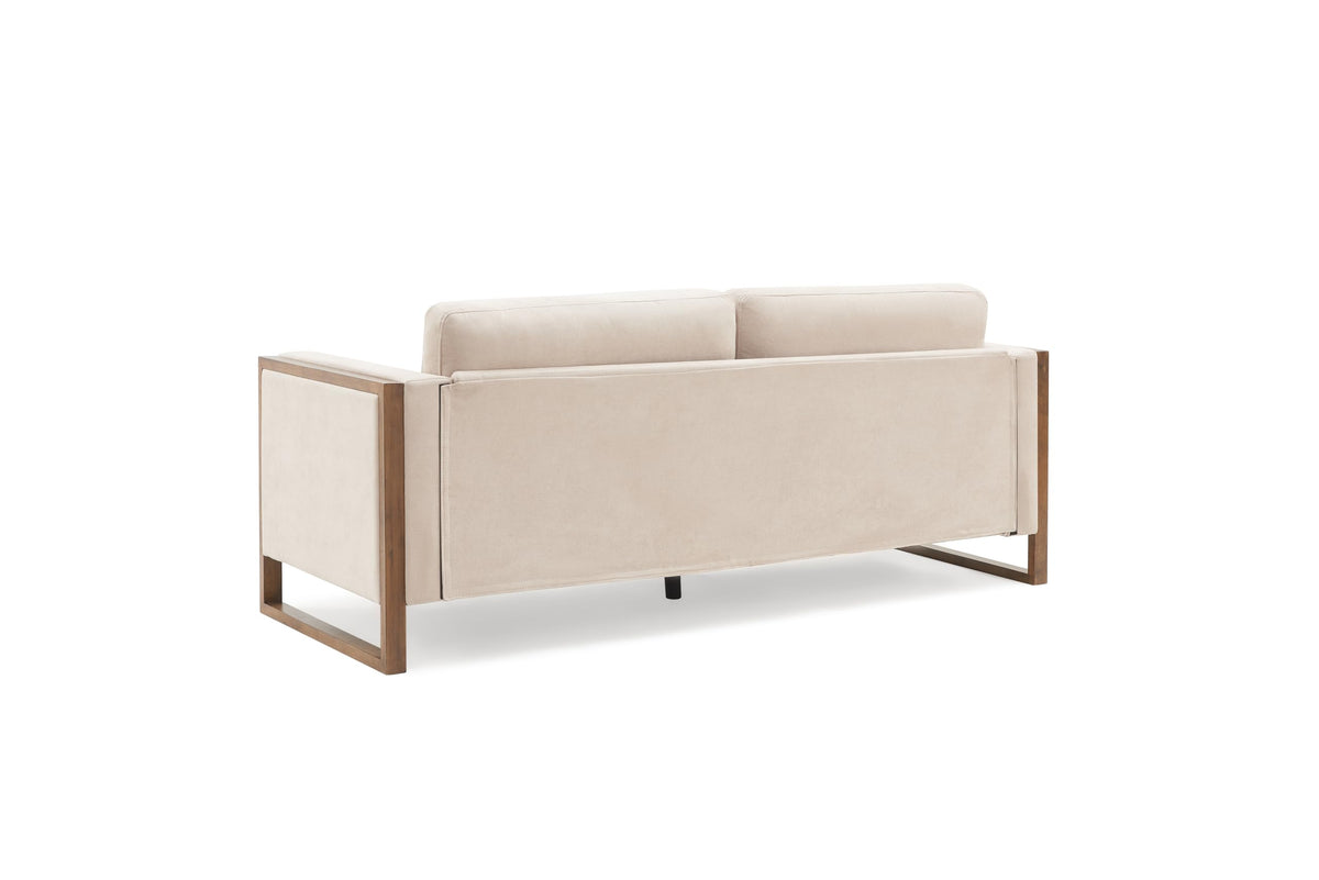 79" Modern Sofa with Solid Wood Legs,3-Seater,Living Rooms,Bedrooms,Apartm