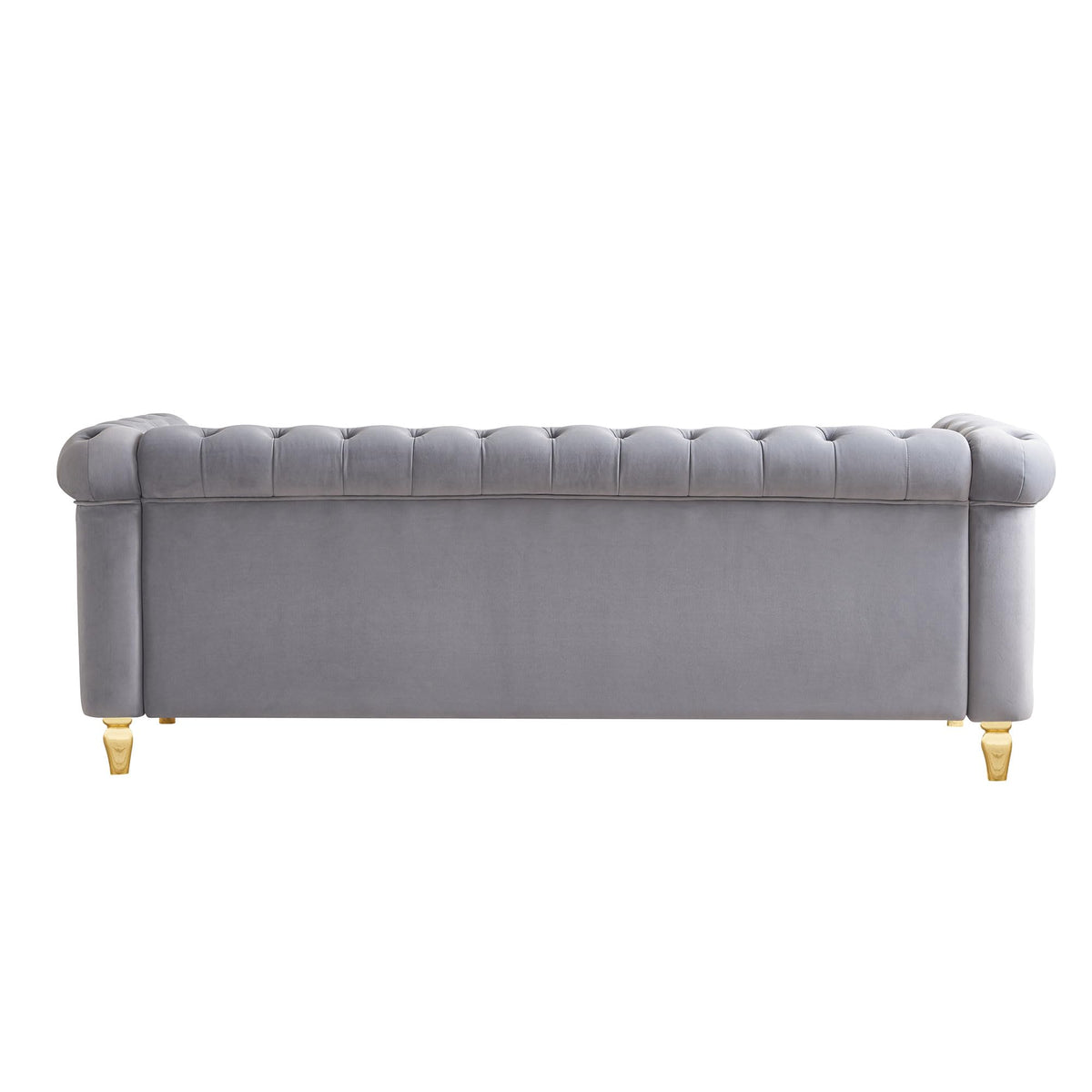 Velvet Sofa 84.65 inch for Living Room Light Grey Color