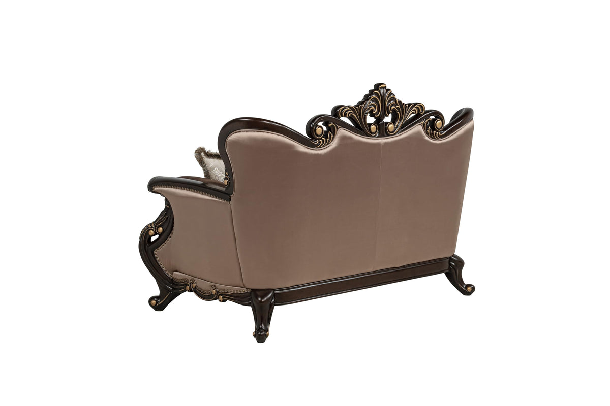 Tlerra Victorian Classic Living Room Loveseat - Desert Sand