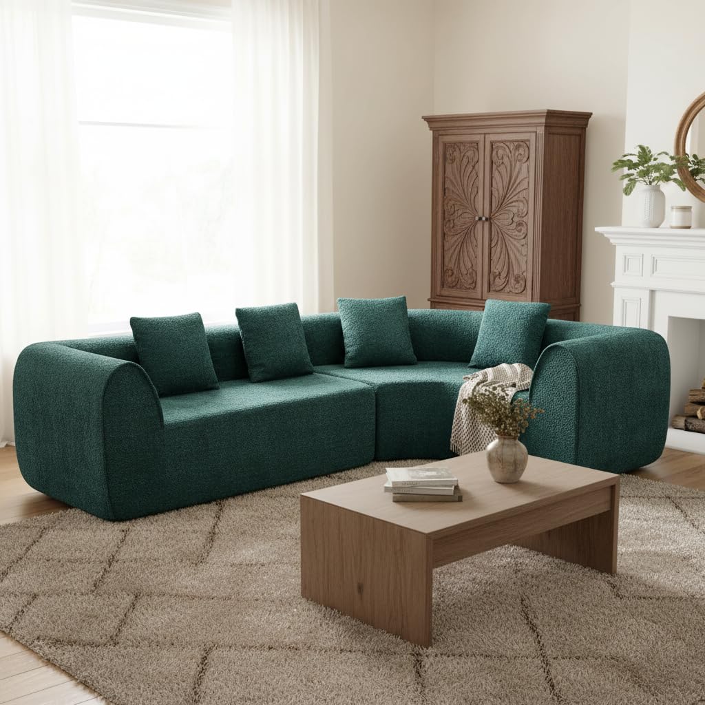100.39" Modular Sectional Sofa with Flexible Layout, No Assembly Required