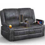 Yolsali Loveseat Recliner Sofa, RV Loveseat Wall Hugger (Velvet,Grey)