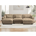 U Shaped Cloud Couches for Living Room Modular Sectional Sofa with Ottomans