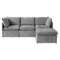 WJShome 5-Seater Cloud Modular Sofa Sectional Living Room Couch, Khaki