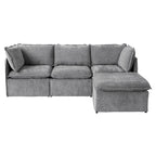 WJShome 5-Seater Cloud Modular Sofa Sectional Living Room Couch, Khaki