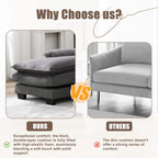 U Shaped Cloud Couch, 110" Chenille Comfy 4 Seat Sectional Couches for Living Room, Modular Sofa Sleeper with Double Chaise Foam for Apartment