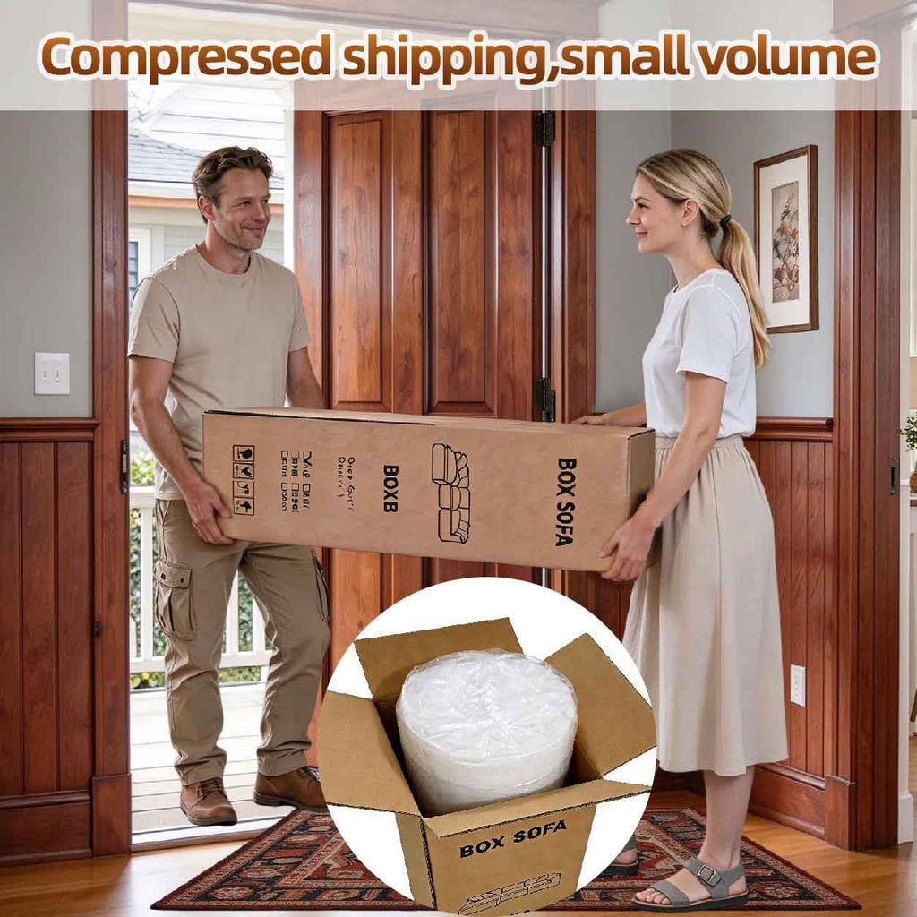 109" Modular Boneless Cloud Couch for Living Room, No Assembly Needed