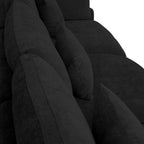 WJShome Cloud Modular Sectional Sofa Couch for Livingroom,119inch Down Filled L Shaped Couch with Wide Seat,Convertible Sectional Sofa with Ottoman,Covers Washable&Replaceable,Black