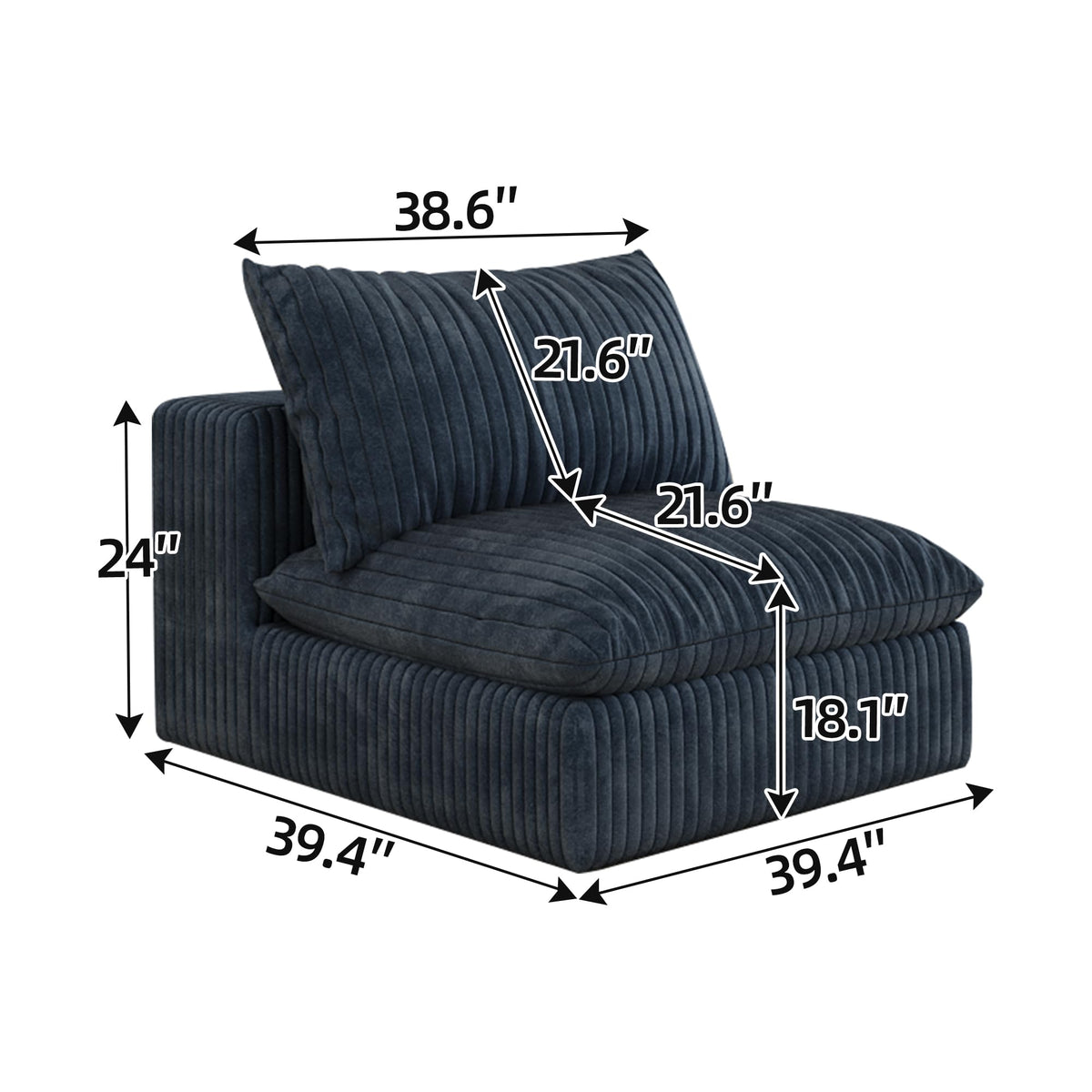 Y137 1S+OTTOM Blue Sofa FS747