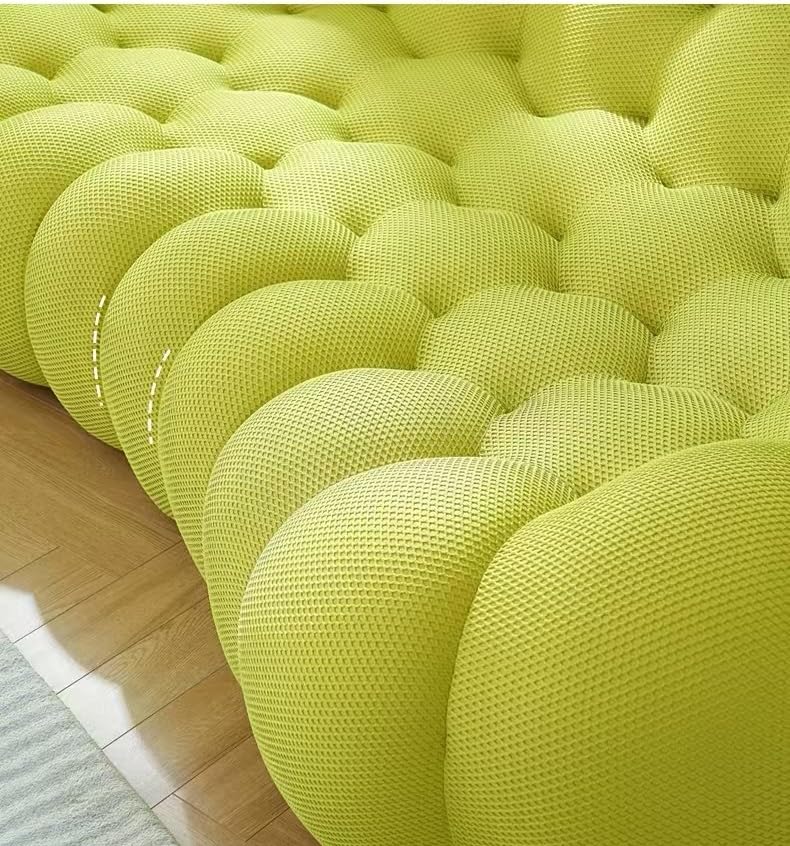 The Fashionable Compression Sofa maintains its Shape Even After prolonged use, Featuring a Fully Sponge-Filled Design with Bubble-Like Cushions.