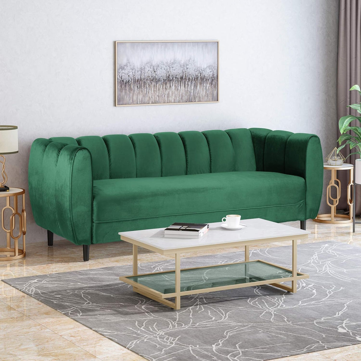 Velvet 3 Seater Sofa