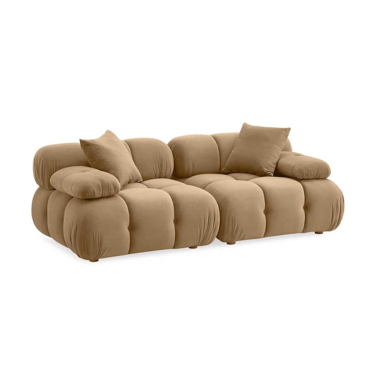 Tov Furniture Calliope Cream Vegan Shearling Modular Loveseat