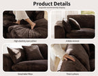 115" Cloud Sectional Couch, Boneless Couches for Living Room