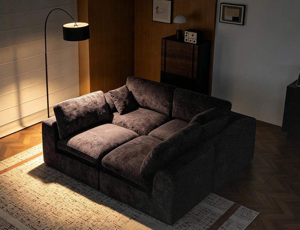 115" Cloud Sectional Couch, Boneless Couches for Living Room