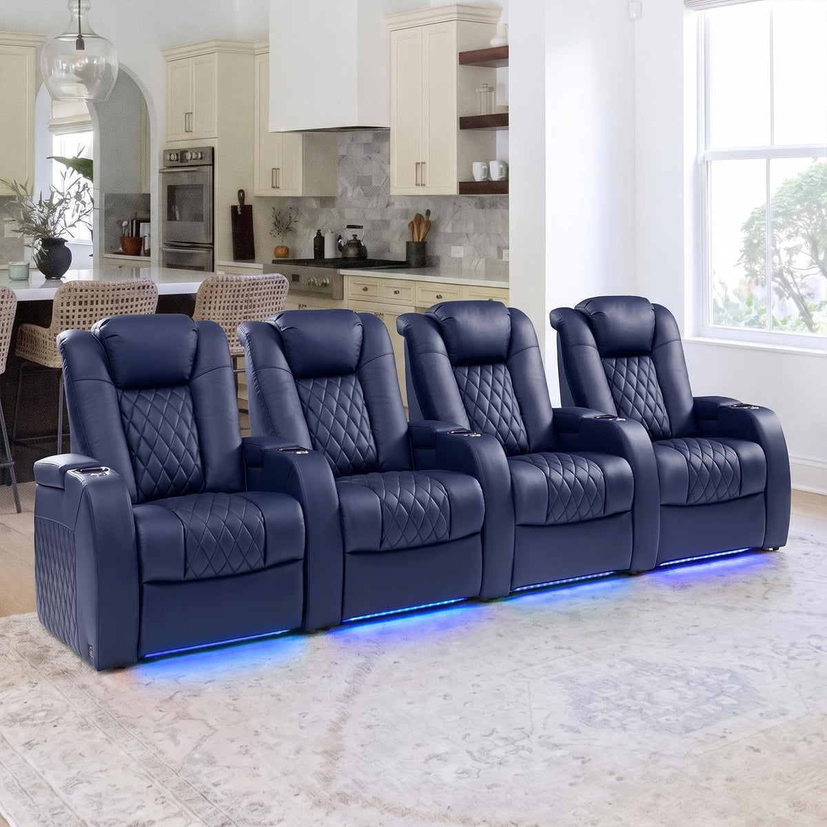 Weilianda Power Reclining Sofa for Living Room, Grey