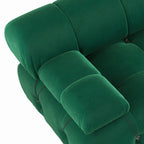 104" Bubble Couch Velvet Modular Sectional Sofa, Oversized L Shaped Couches for Living Room, Comfy Cloud Couch, 3-Seater Deep Seat Sofa Green