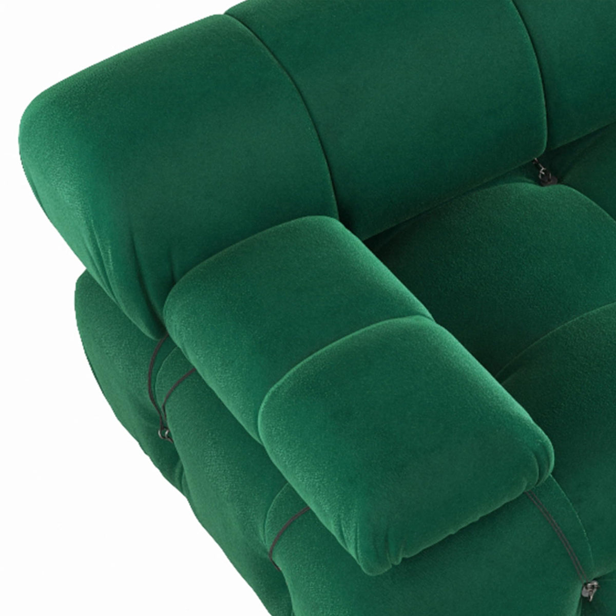 104" Bubble Couch Velvet Modular Sectional Sofa, Oversized L Shaped Couches for Living Room, Comfy Cloud Couch, 3-Seater Deep Seat Sofa Green