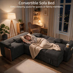 100" Modular Sectional Sofa with Storage, Cloud Couch Pull Out Bed