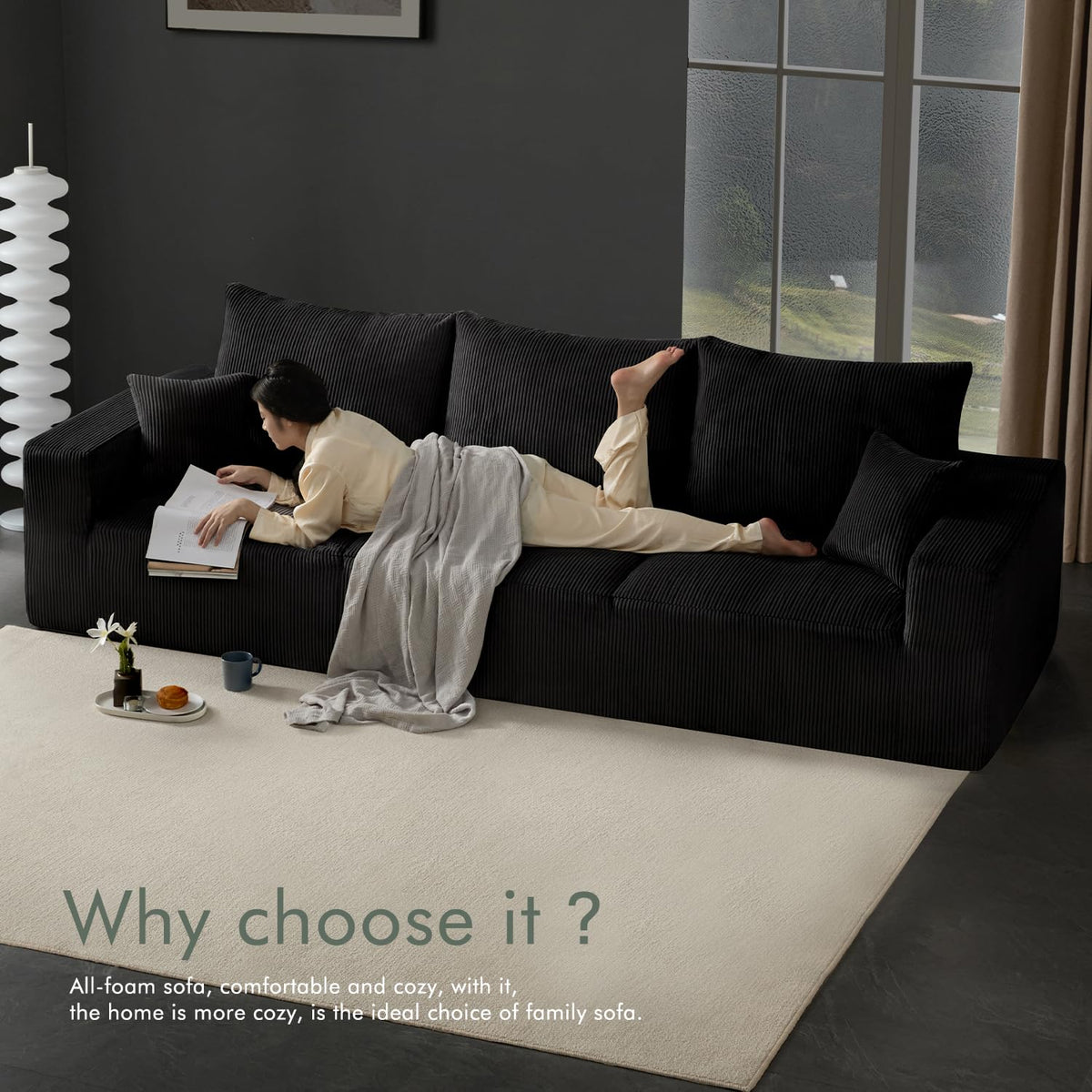 113" Modular Sectional Sofa Bed Boneless Sofa Couches for Living Room