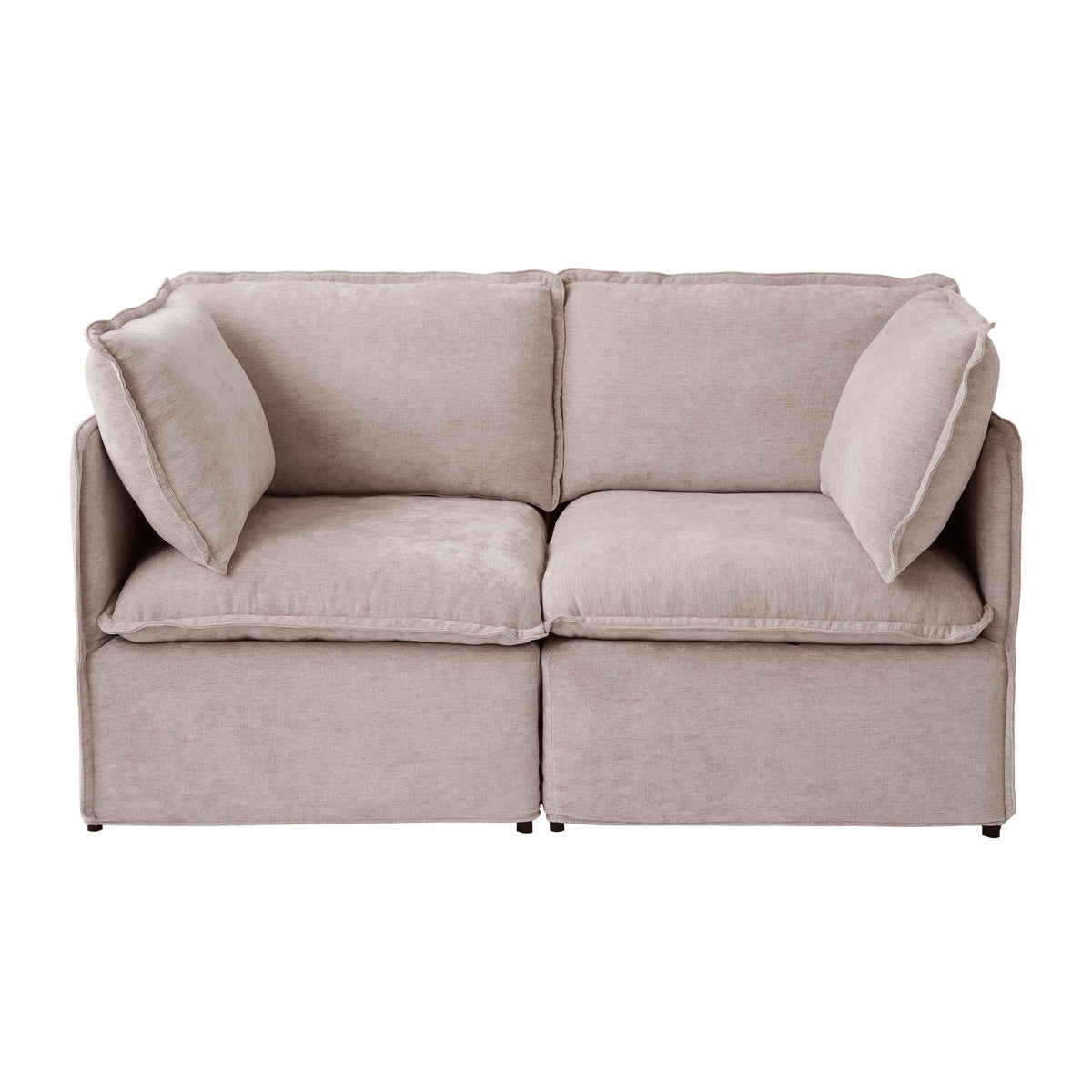 WJShome 5-Seater Cloud Modular Sofa Sectional Living Room Couch, Khaki