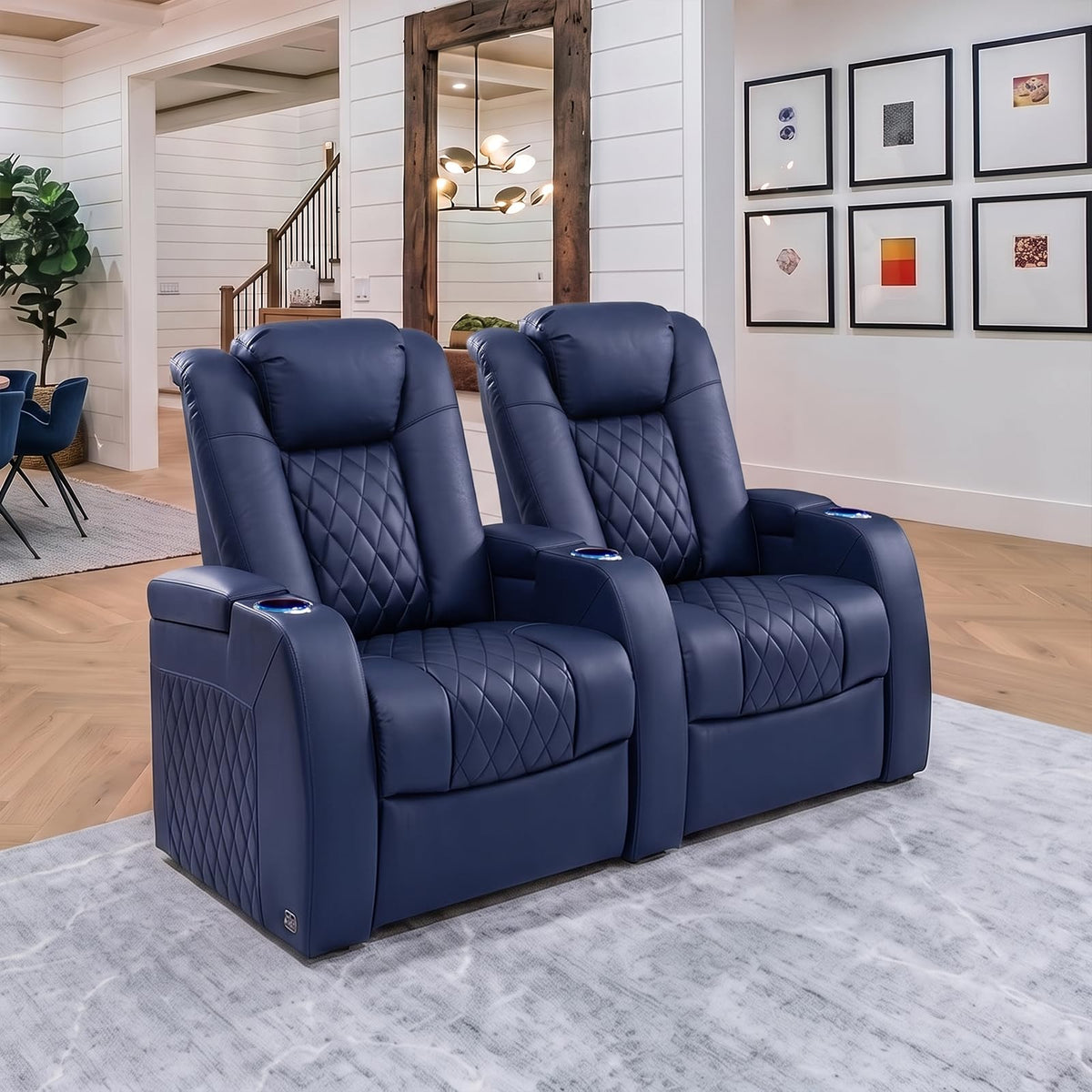Weilianda Power Reclining Sofa for Living Room, Grey
