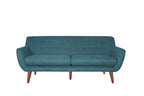 Tidyard Sofa Velvet Modern Couches for Living Room, Teal Blue
