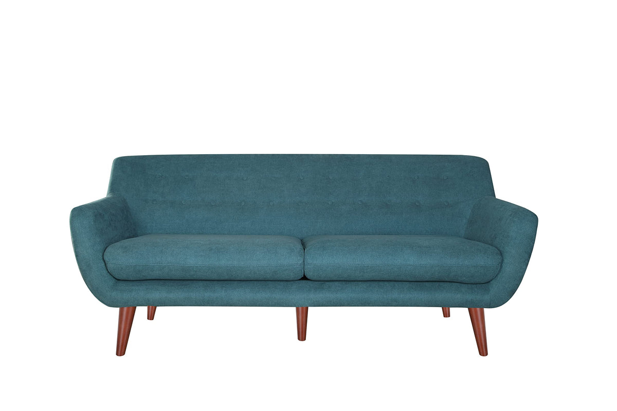 Tidyard Sofa Velvet Modern Couches for Living Room, Teal Blue