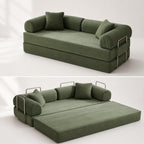 108" Modular Sectional Sofa Bed, L-Shaped Boneless Couch, Yellow