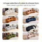 110" Chenille Modular Sleeper Sofa 30D with Pillows，Beige