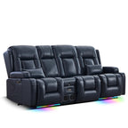 TUNYI Power Loveseat Recliner Sofa with Massage & Heat